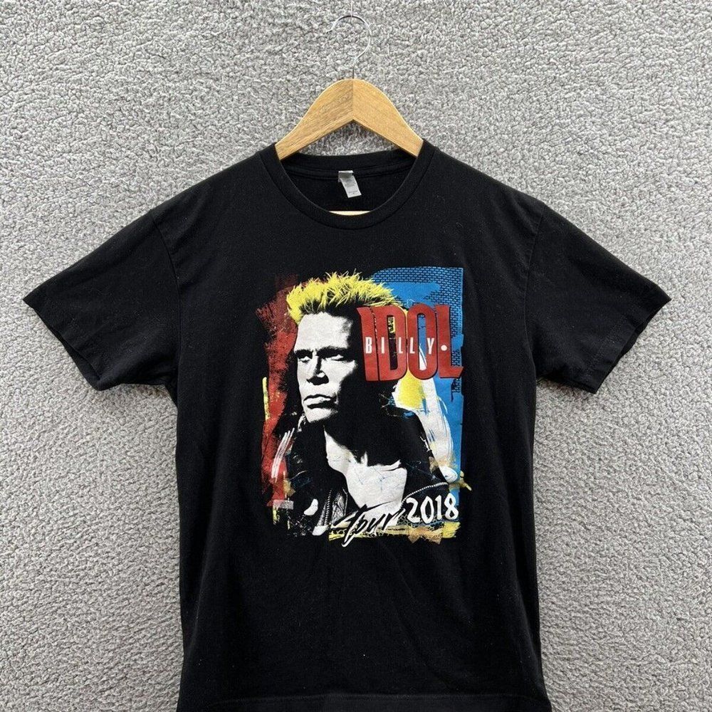 Next Level Apparel Billy Idol 2018 Concert Tour Black T-Shirt Size Small